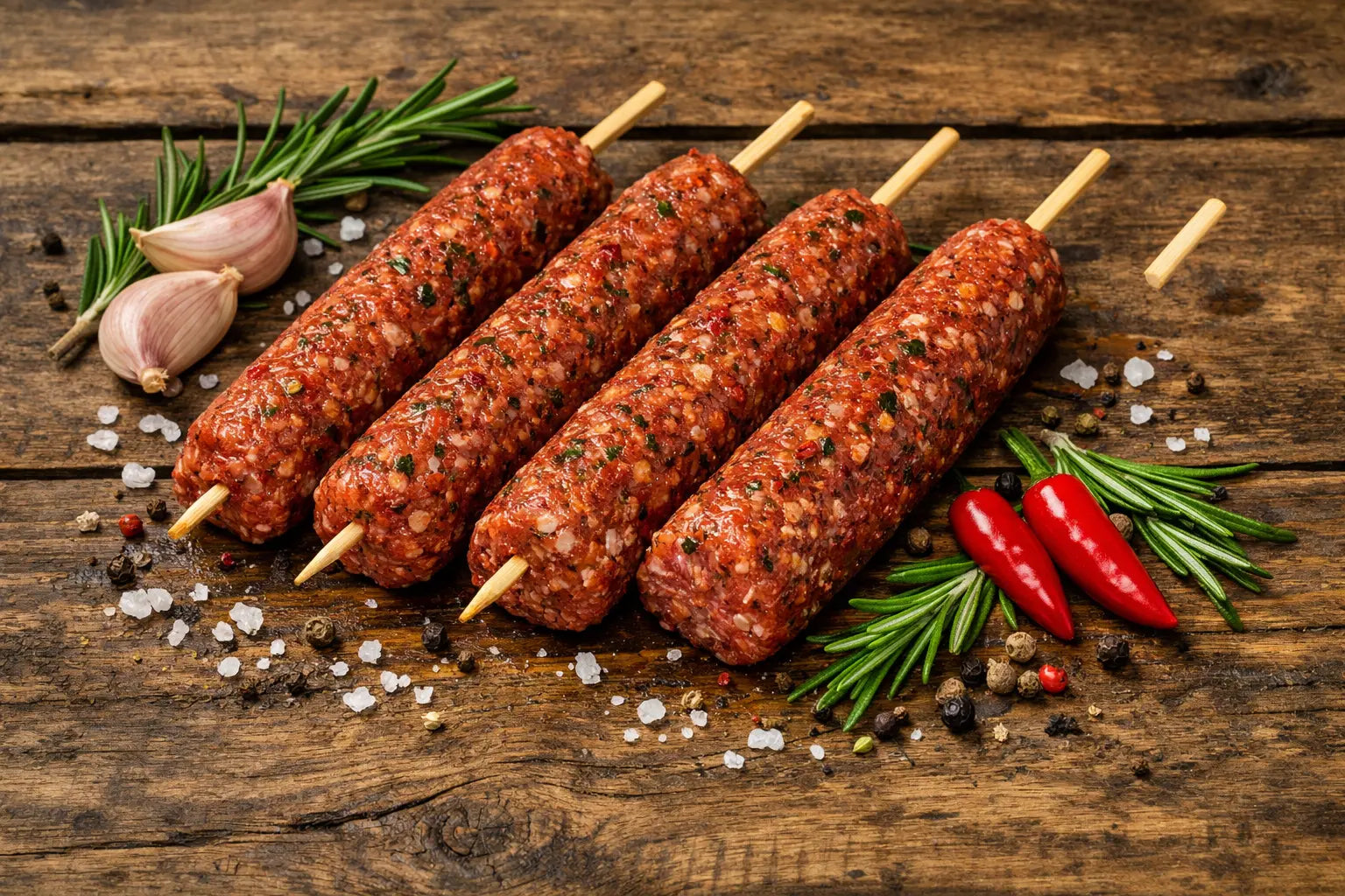 Minced Lamb Kebab Skewers