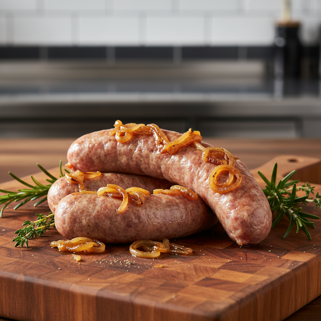 Butchers Caramelised Onion Sausages | Dukes Meats